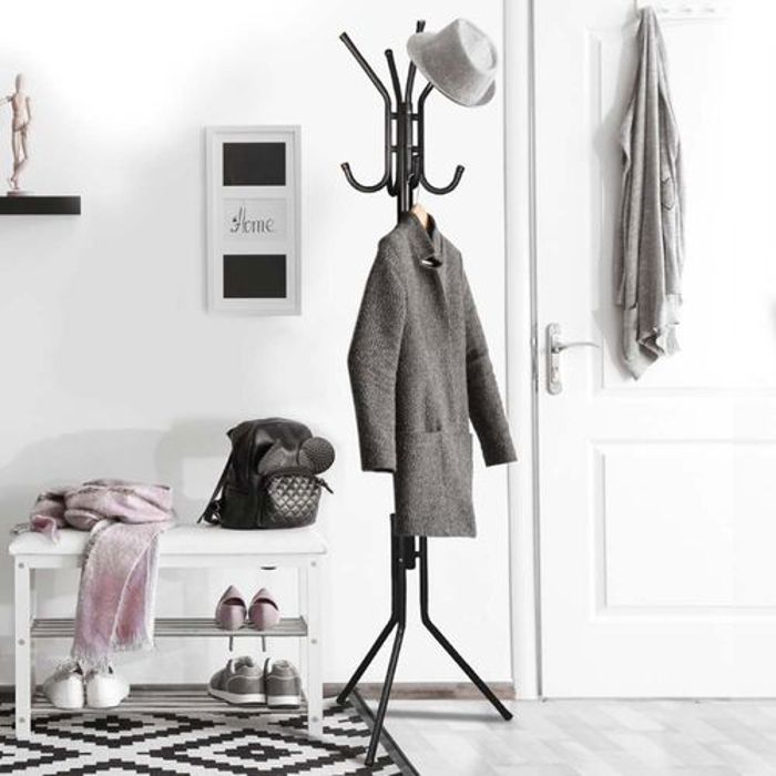 Porte manteaux en Métal 2 Niveaux avec 8 Tiges  ( 172cm X 42cm )