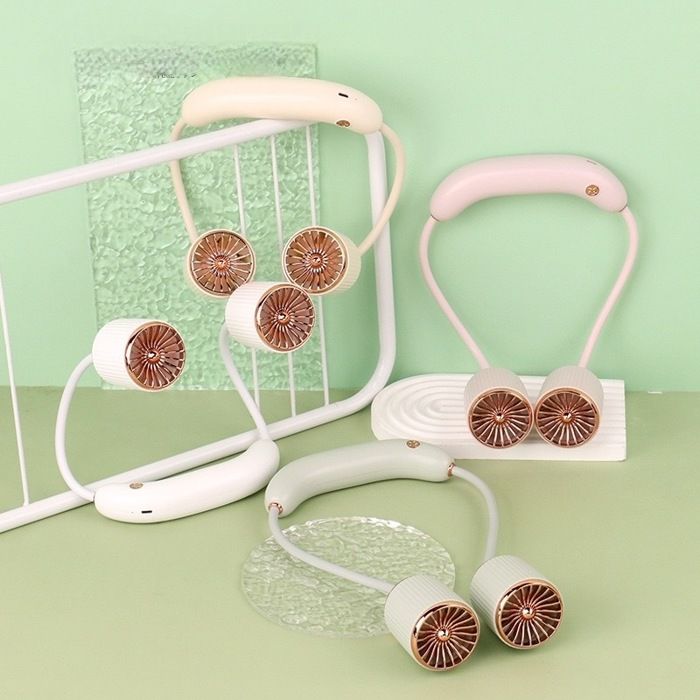 Mini ventilateur cou électrique rechargeable portatif d’usb Refroidir le visage lors du maquillage