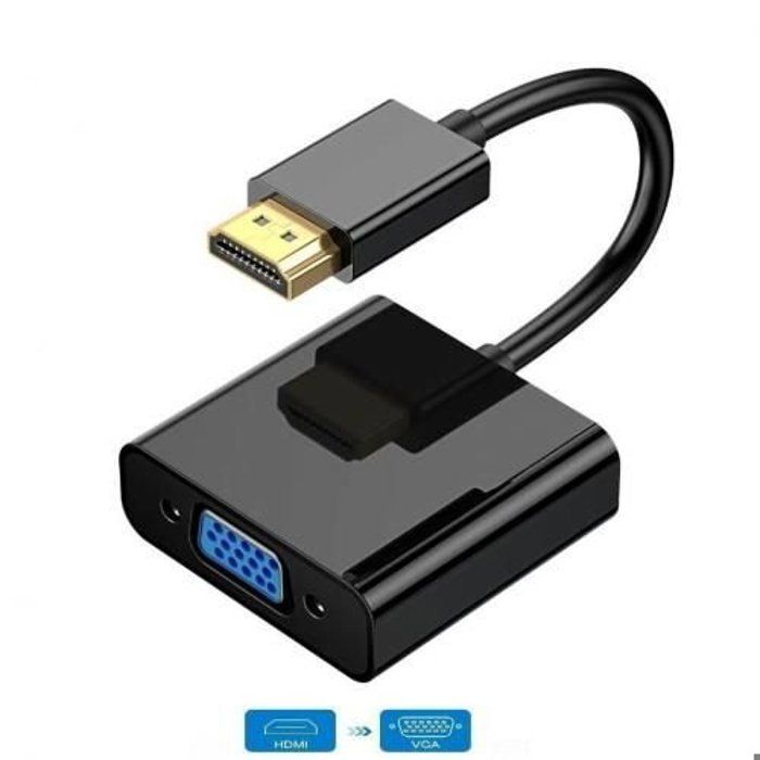 Adaptateur HDMI vers VGA 1080P, Convertisseur HDMI Male vers VGA