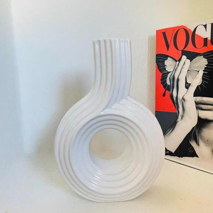 Vase en céramique - GENERIC - Blanc - Style classique - Objets décoratifs - Pour adultes