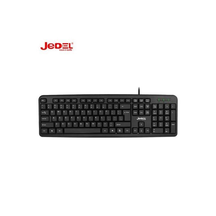 Jedel clavier d'ordinateur bureau filaire usb, avec des touches sans bruit