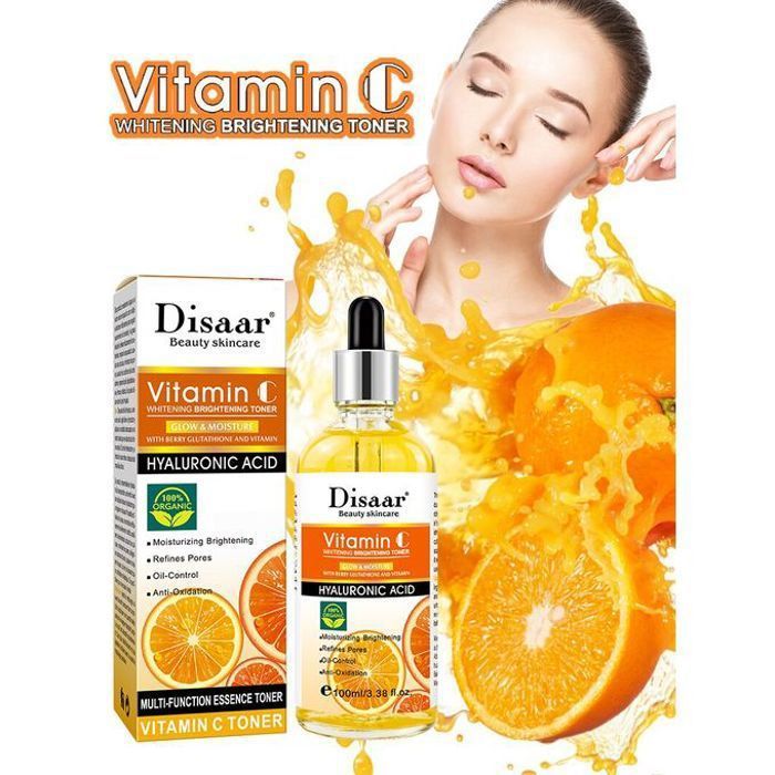 Disaar toner pour le visage à la vitamine c, 100ml, hydratant, longue durée, éclaircit les taches, améliore la rugosité