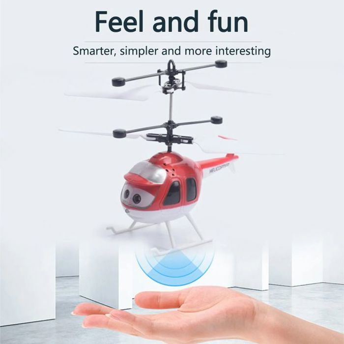 Mini hélicoptère avion avec capteur infrarouge rechargeable, jouet volant pour enfants