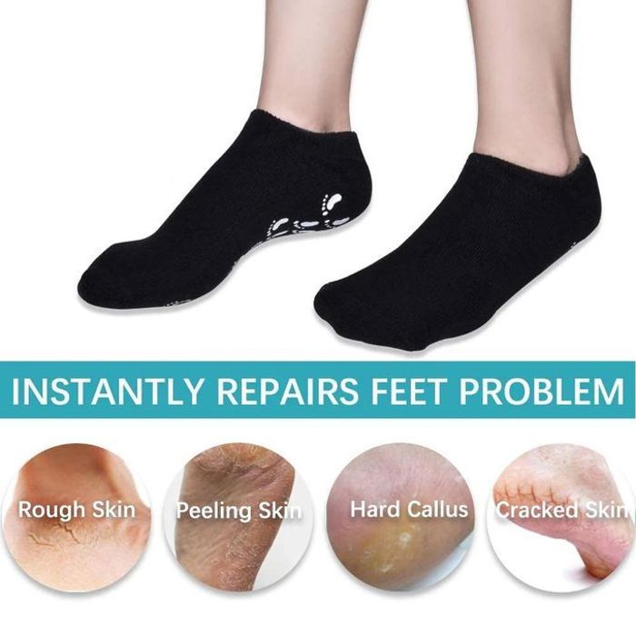 Chaussettes en gel exfoliant - GENERIC - Hydratation - Confortables - Coton respirant - Non comédogène