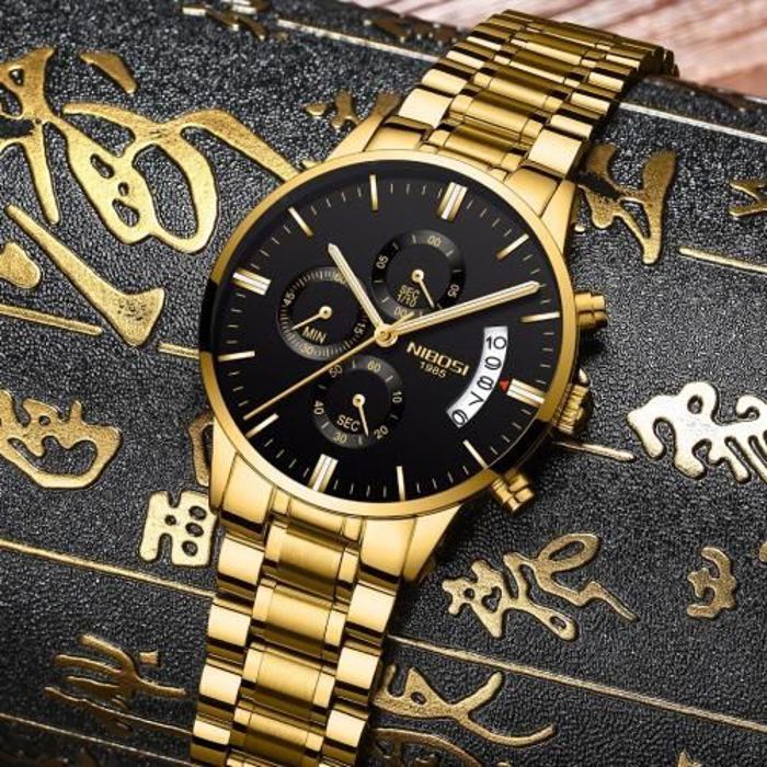 Montre - Nibosi - Homme - Acier inoxydable - Étanche - Quartz 2021