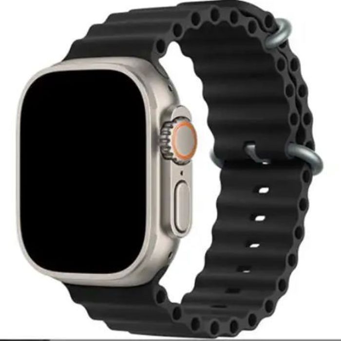 Bandes de montre Ultra 38-40-41/mm de natation en silicone pour Apple watch-noir