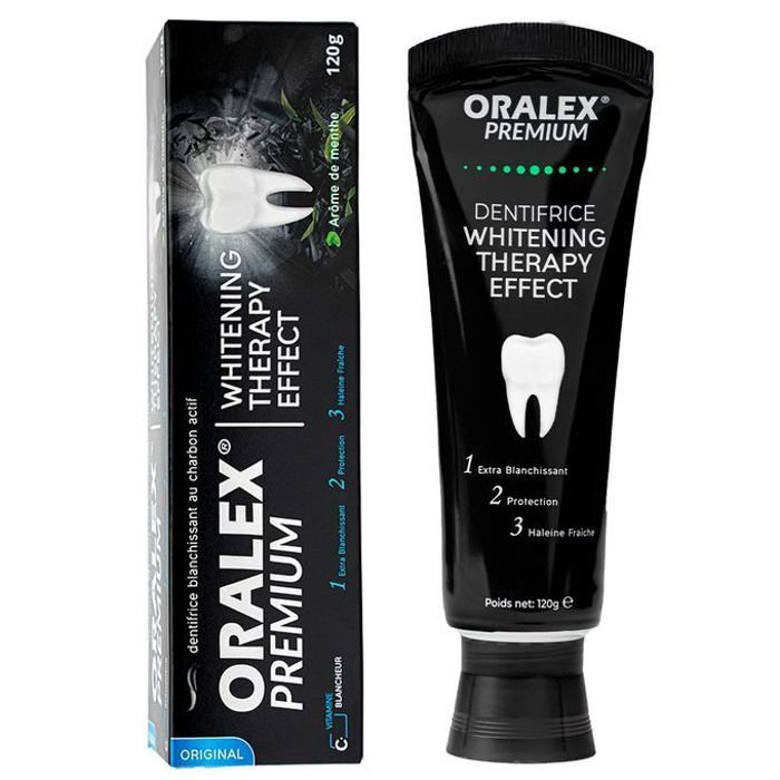 Dentifrice - ORALEX - Whitening Therapy Effect - Charbon actif - 120G - Blanchissant