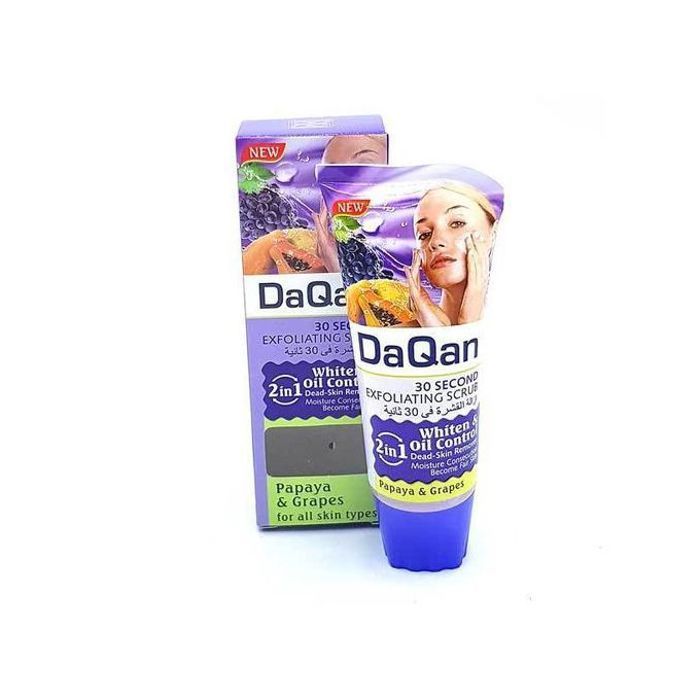 Gommage Exfoliant - DAQAN - Papaye et Raisins - 150 ml - Tous types de peau - Action rapide 30s