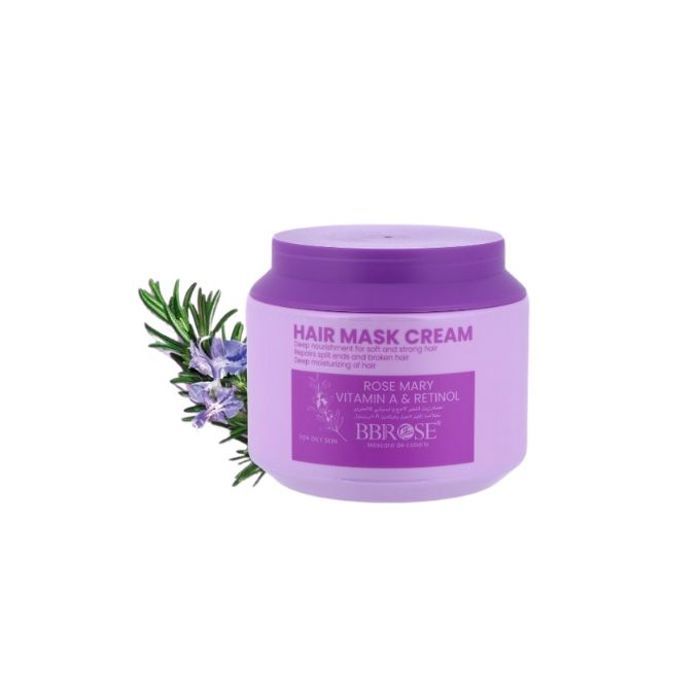 Bbrose Masque Capillaire au Romarin, Vitamine A & Retinol, Nourrit et Répare en Profondeur