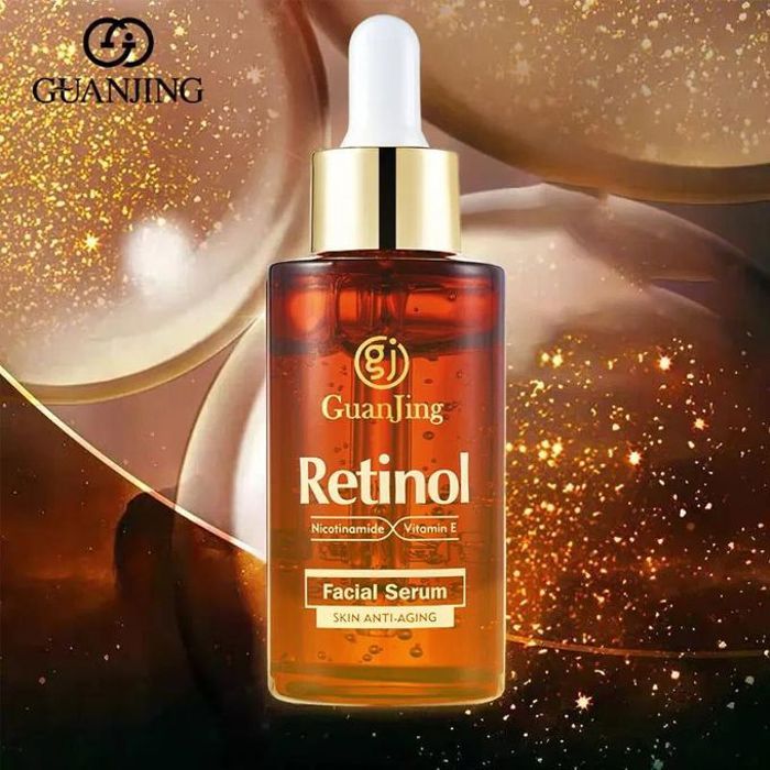 Guanjing Sérum visage au rétinol et nicotinamide et vitamine E, Anti-âge, Concentré, éclaircit