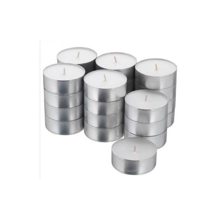 25 pièces Bougie chauffe-plat non parfumée