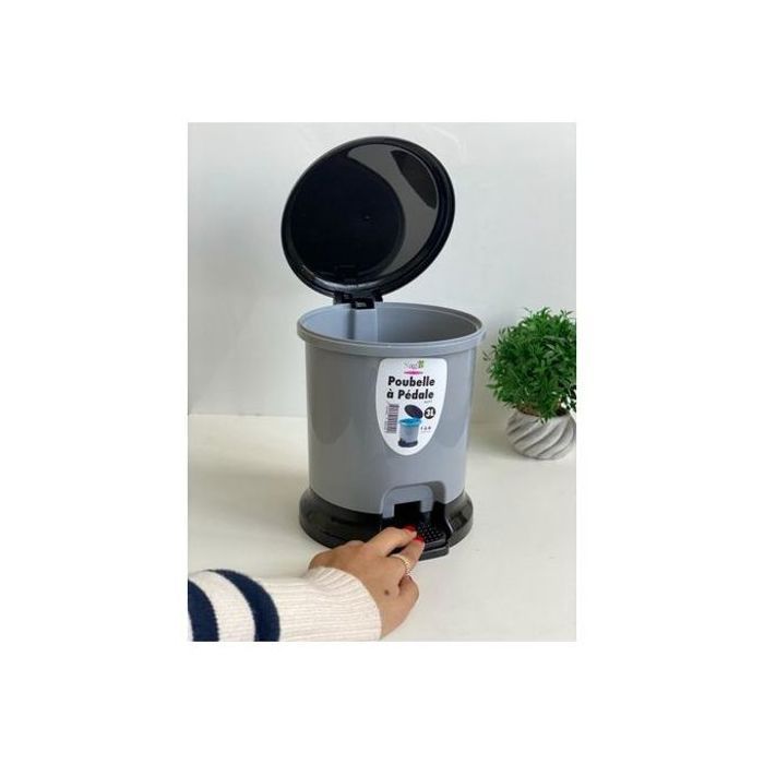 Poubelle à Pédale gris 3L