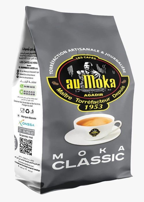 Café Moka Classic En Grains 1kg 55% Robusta 45 % Arabica
