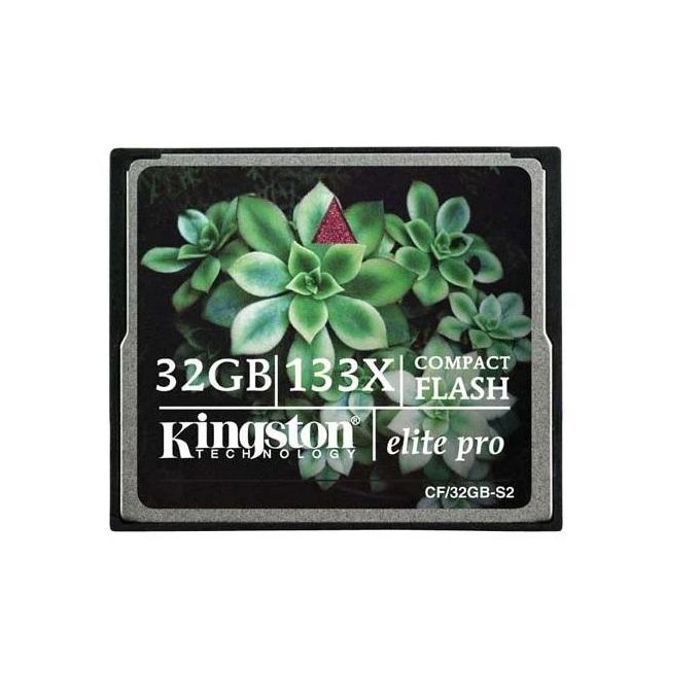 Kingston Carte memoire Compact Flash Elite Pro 133X 32 Go compatible Caméscopes
