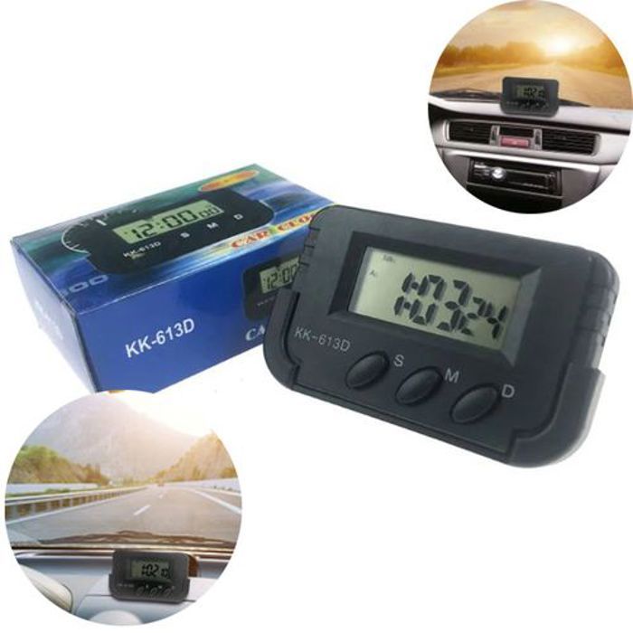 Horloge numérique pour voiture avec réveil, chronomètre pour véhicule