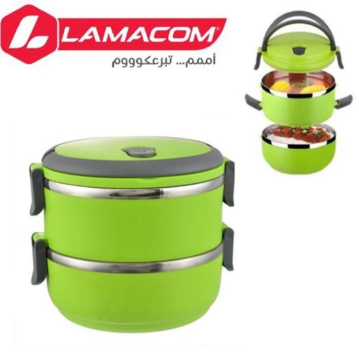 Boite à déjeuner isotherme à 2 Niveaux, Porte manger isolé En Inox,  Lunch Box