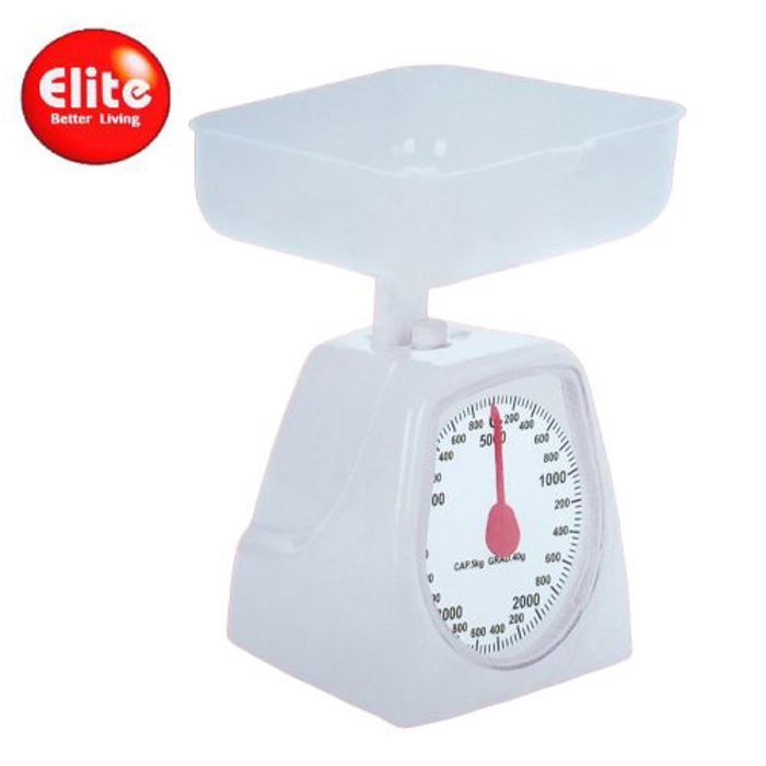 Elite Balance de cuisine avec Bol amovible, Capacité Max 5 Kg