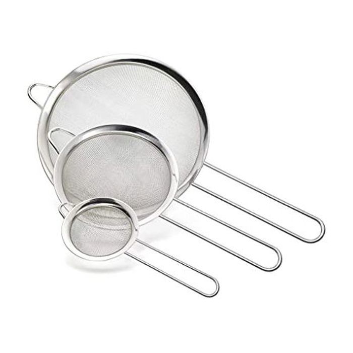 Passoires Cuisine 3 Pcs Tamis INOX Maille Fine filtrer les poudres farine & lait