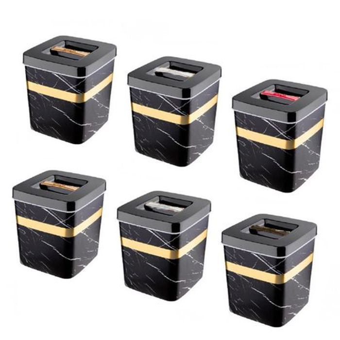 Lot de 6 Boîtes d'assaisonnement pour sel et poivre, Pots à épices sucre & sel