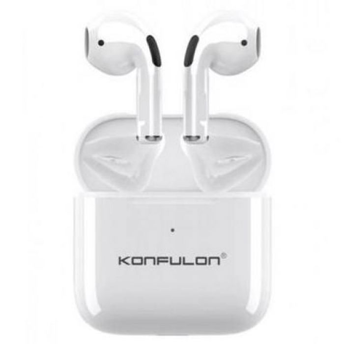 Konfulon Écouteurs Bluetooth, Sans Fil, Oreillettes, Boîte de Chargement, Micro, Appel HD