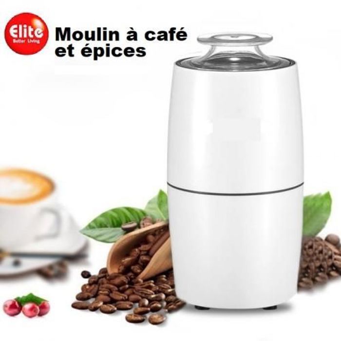 Elite Moulin À Café, Epices et Céréales électrique avec Lames INOX 150W