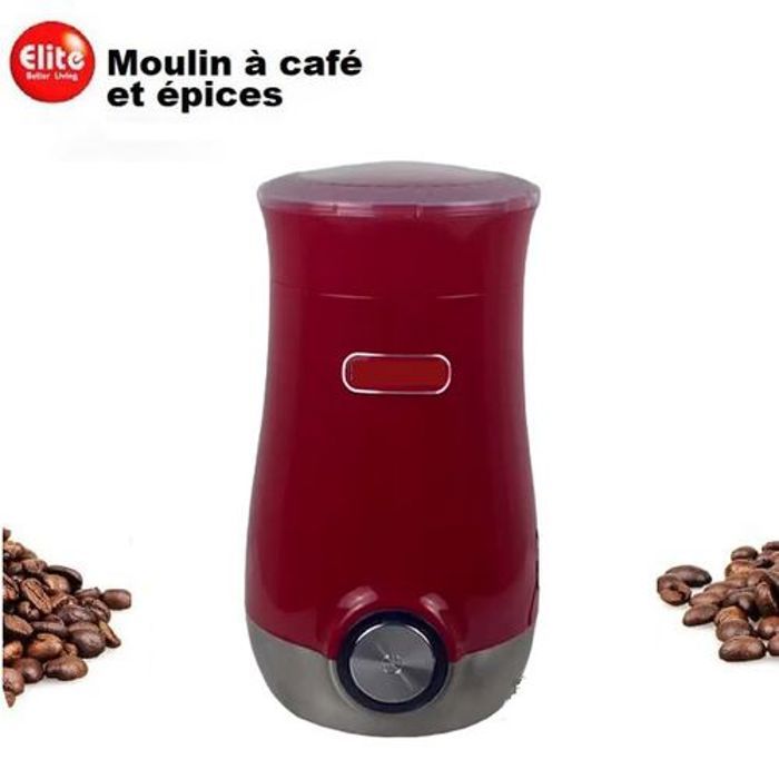 Elite Moulin À Café électrique avec Lames INOX 150W, Moulin à Epices et Céréales