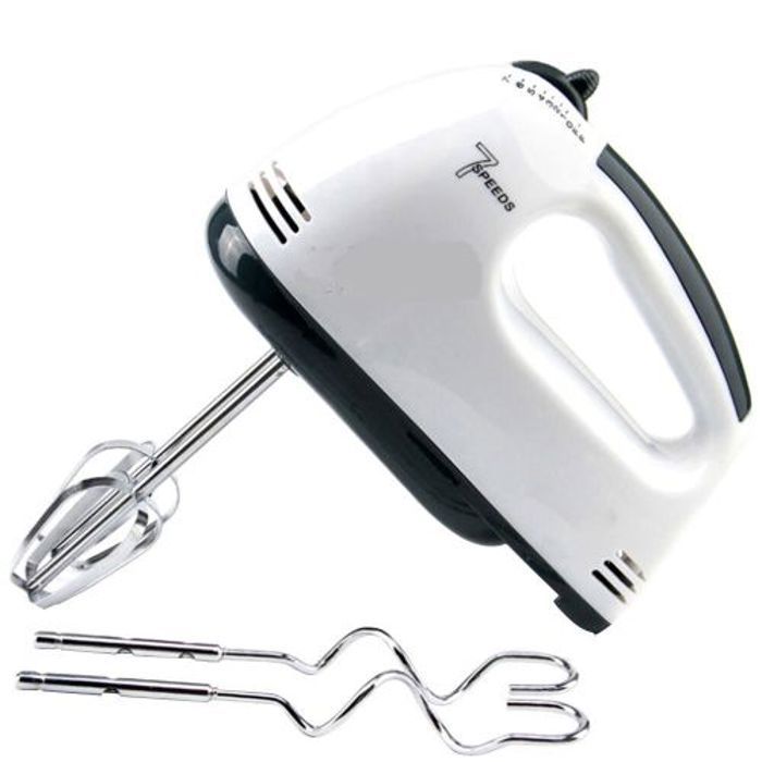 Batteur électrique avec 7 vitesses// + 2 Fouets //+ 2 Crochets