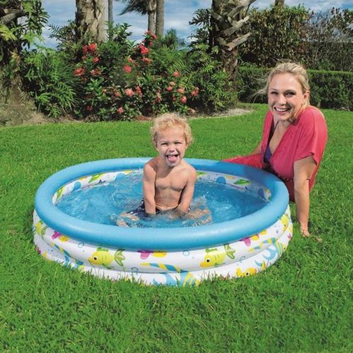 Bestway Piscine Gonflable 3 anneaux 102 x 25 cm pour Enfant