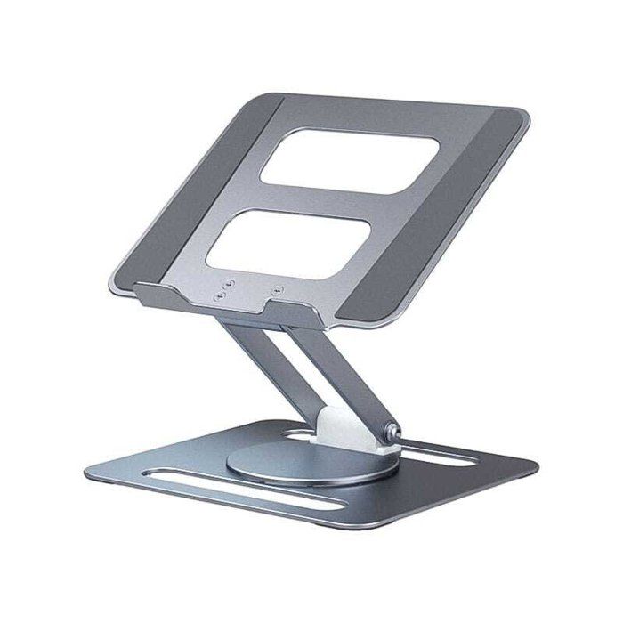 Support PC Portable grand en Aluminium Rotatif 360° Reglables Pliable comptible avec Macbook, hp, dell, tablette,ipad