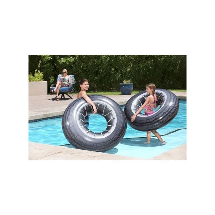 Bestway Bouée gonflable en forme de pneu amusant 119cm