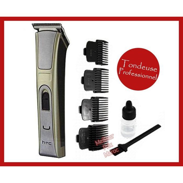 Htc Tondeuse à cheveux professionnelle Lames en acier Avec peignes détachable