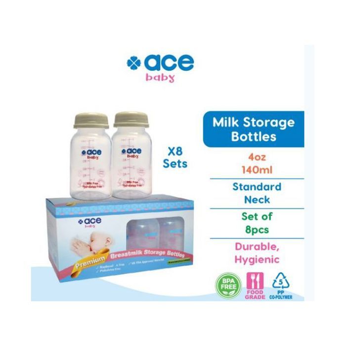 Ace Baby Bottles 8 Set (4oz/140ml) Biberon de lait