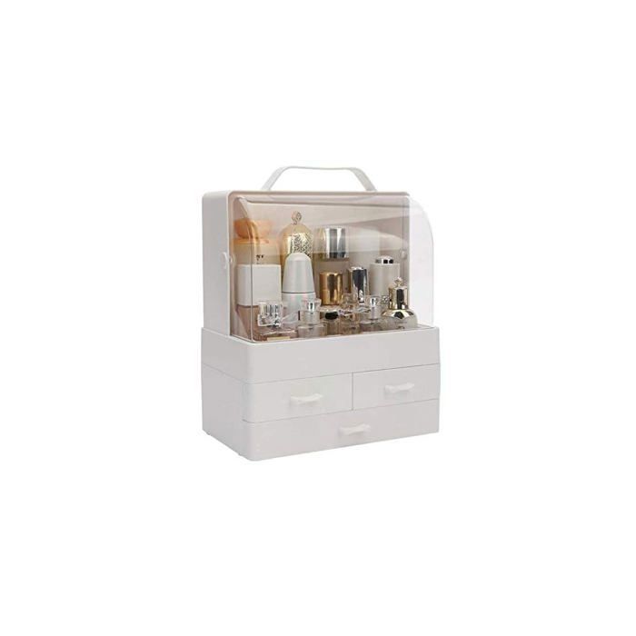 Boîte de rangement de maquillage - GENERIC - Portable - Étanche - Tiroirs anti-poussière, couleur aléatoir