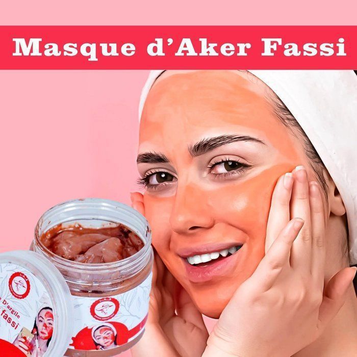 Pack de 100  Masque pour visage à l'argile rouge et Aakkar fassi 100 % Bio
