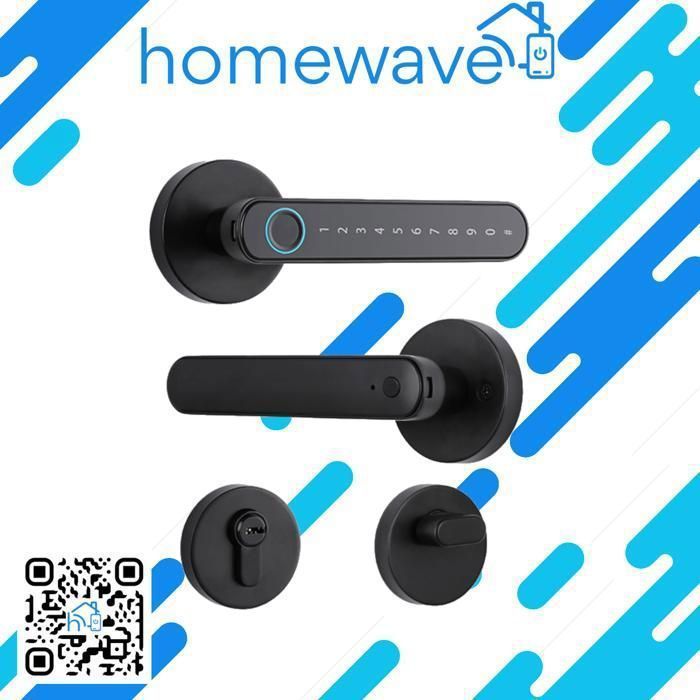Homewave - Poignée de porte intelligente P01 Noir