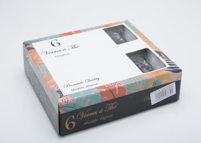 6 VERRE à Thé  PM ARGENTE 3 COULEURS