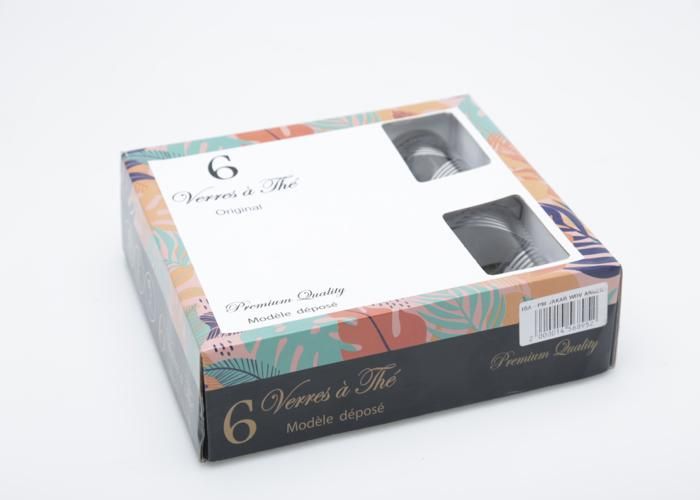 Verres à thé - ARGENTE - Set de 6 - Design intemporel - Compatible lave-vaisselle