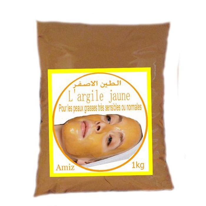 Argile Jaune - Amiz - 1KG - Riche en minéraux - Purifiante - Antirides