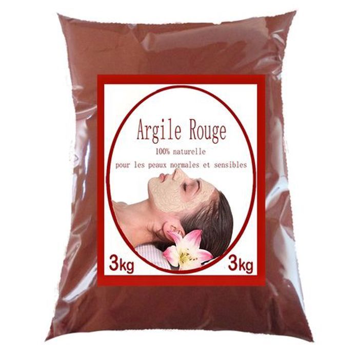 Argile rouge - Amiz - 3kg - Peaux mixtes et grasses - Éclat - Sensibilité