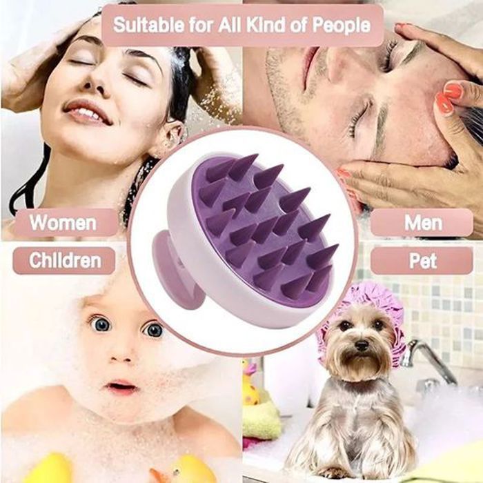 Brosse de Massage Cuir Chevelu - Sculp Scrubber - Biodegradable - Silicone - Adulte - Femme