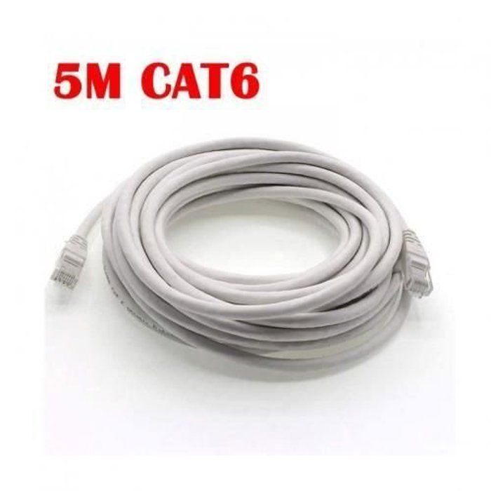 Cable Réseau Ethernet RJ45 CAT6 5M pour : ADSL/LAN/Récepteur/TV/PC/Camera
