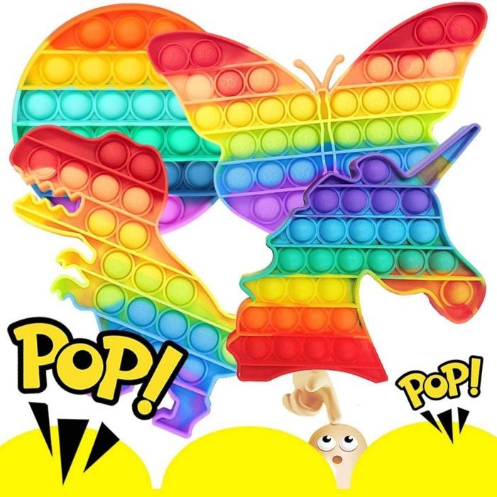 Pop It - GENERIC - Pack de 4 pièces - Multicolore - Jouet sensoriel - Anti-stress