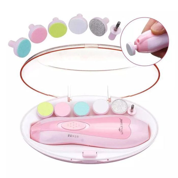Coupe-ongles électrique pour lime à ongles pour bébé et adulte Rose