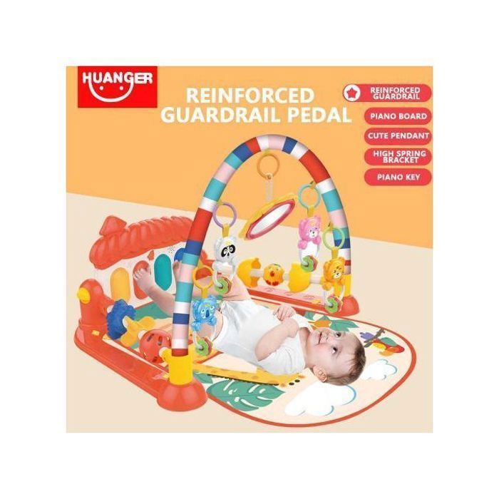 Tapis d'Eveil Jeux Bébé Piano Pied Musique 3 en 1 (couleur aléatoire)