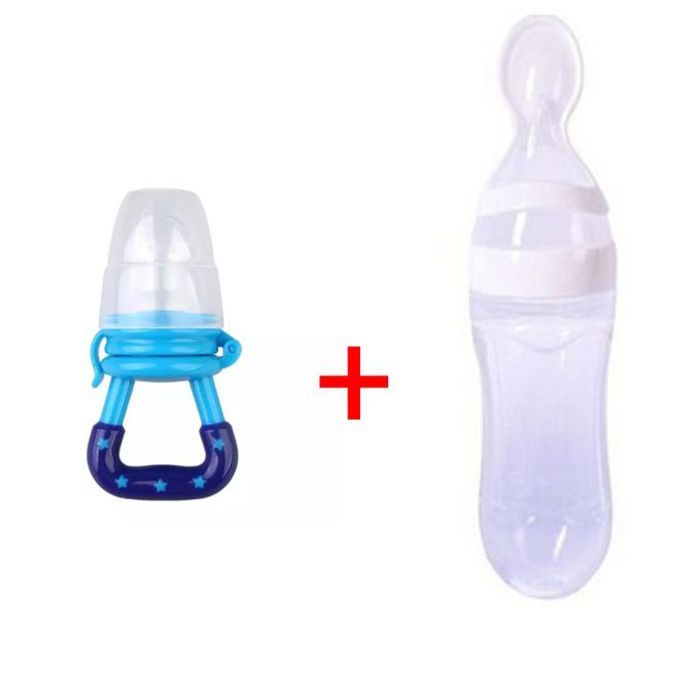 Ensemble de sucette fruit et biberon Cuillère en silicone 90 ml