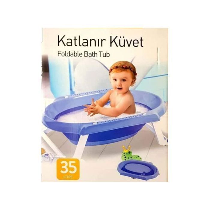 Baignoire bébé pliable turq (couleur aléatoire)