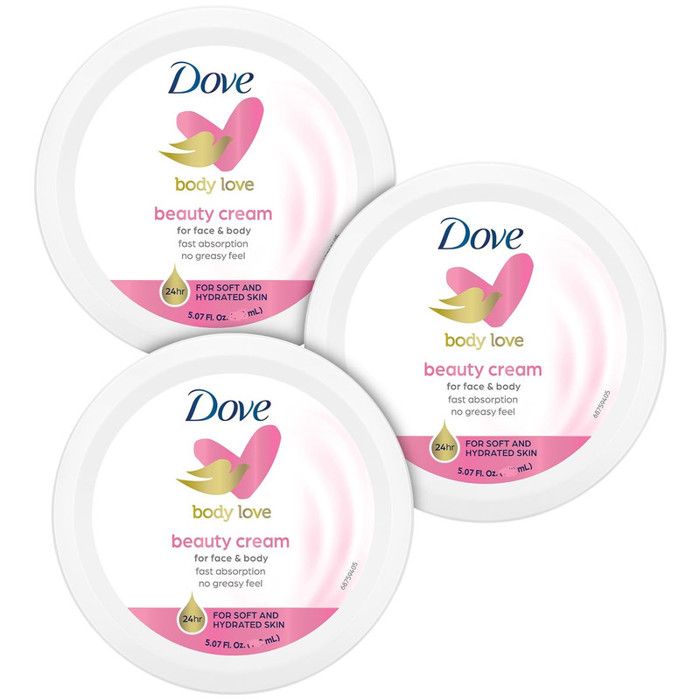 Crème Nourrissante - Dove - Pack de 3 - 75ml - Non gras - Hydratation 24h