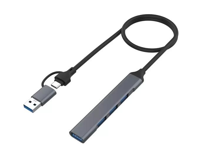 Câble HUB 4-en-2 avec Ports USB-C et USB 3.0