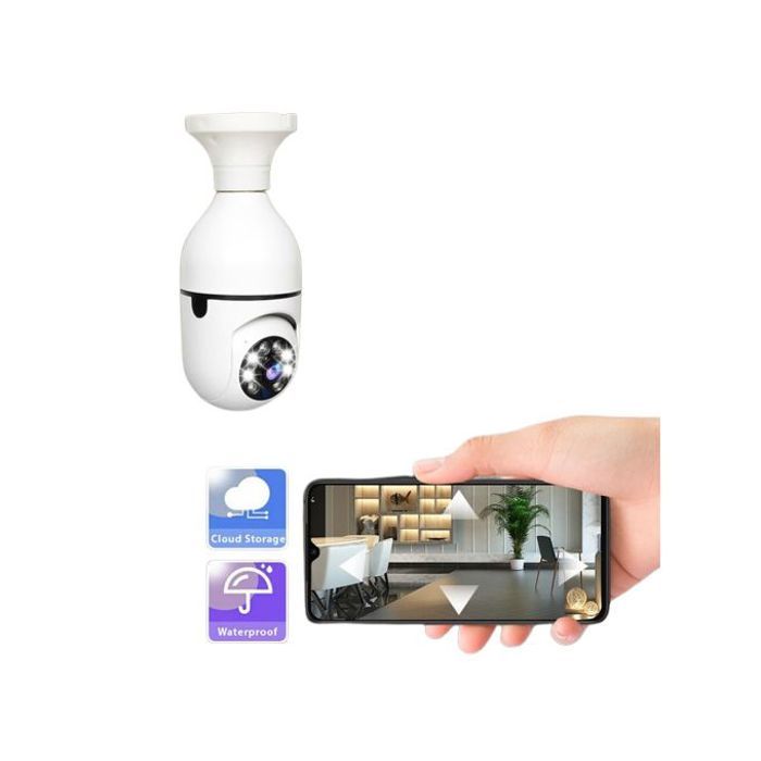 Caméra de sécurité extérieure avec ampoule 3mp WiFi 2.4G -360°