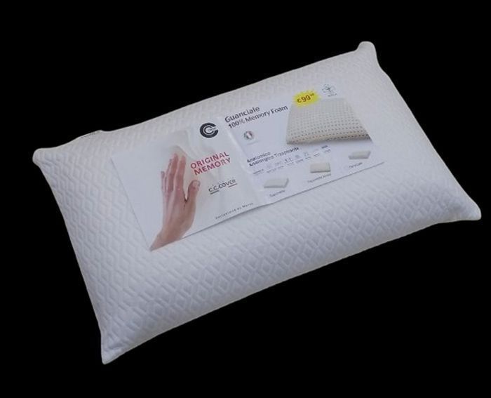 Oreiller - Anatomico Anallergico - 100% Memory Foam - Housse lavable - Confort médium